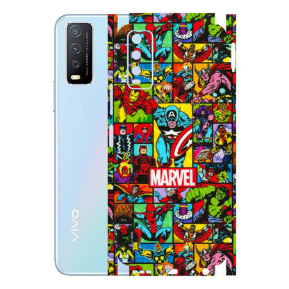 VIVO Y Series Phone Skins (All Models) - MARVELOUS Comic Characters - 3D Embossed Finish (L-129) Vivo Y12s