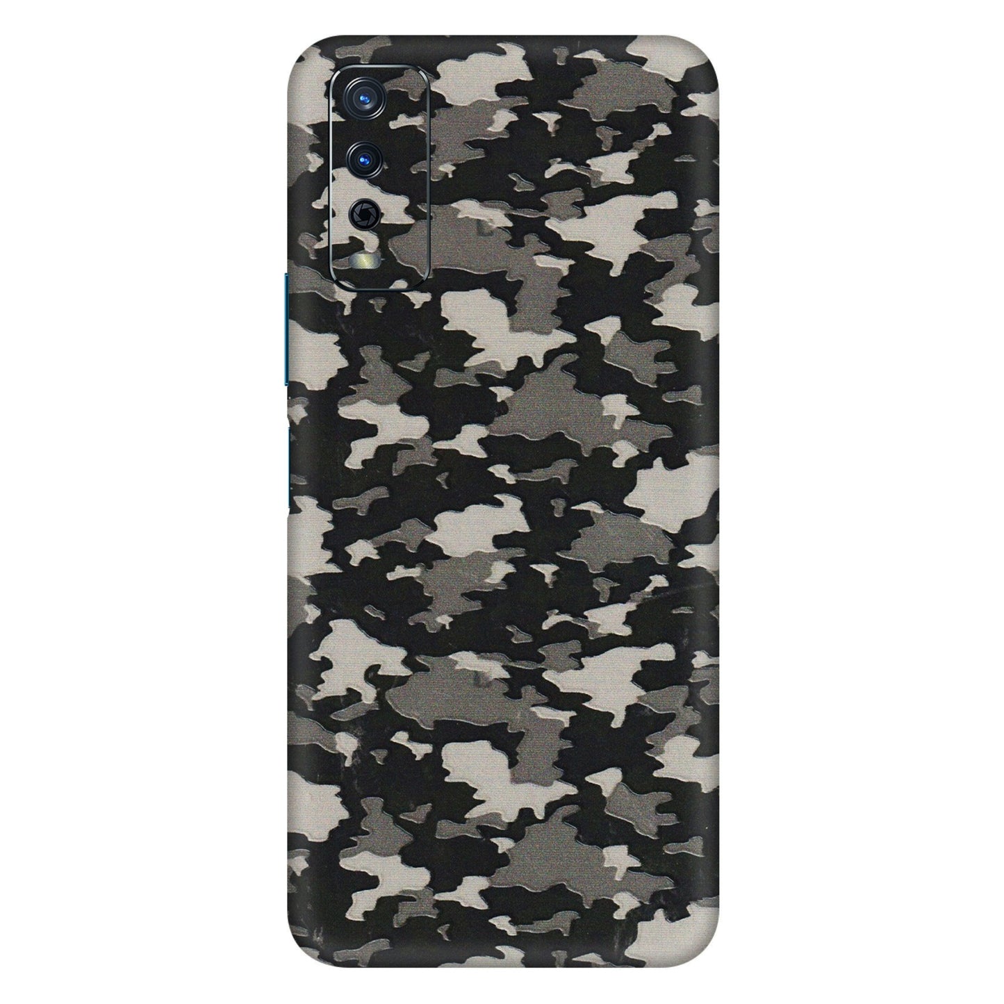 VIVO Y Series Phone Skins (All Models) - Black/Grey Camoflaunge - 3D Embossed Finish (L-142) Vivo Y12s
