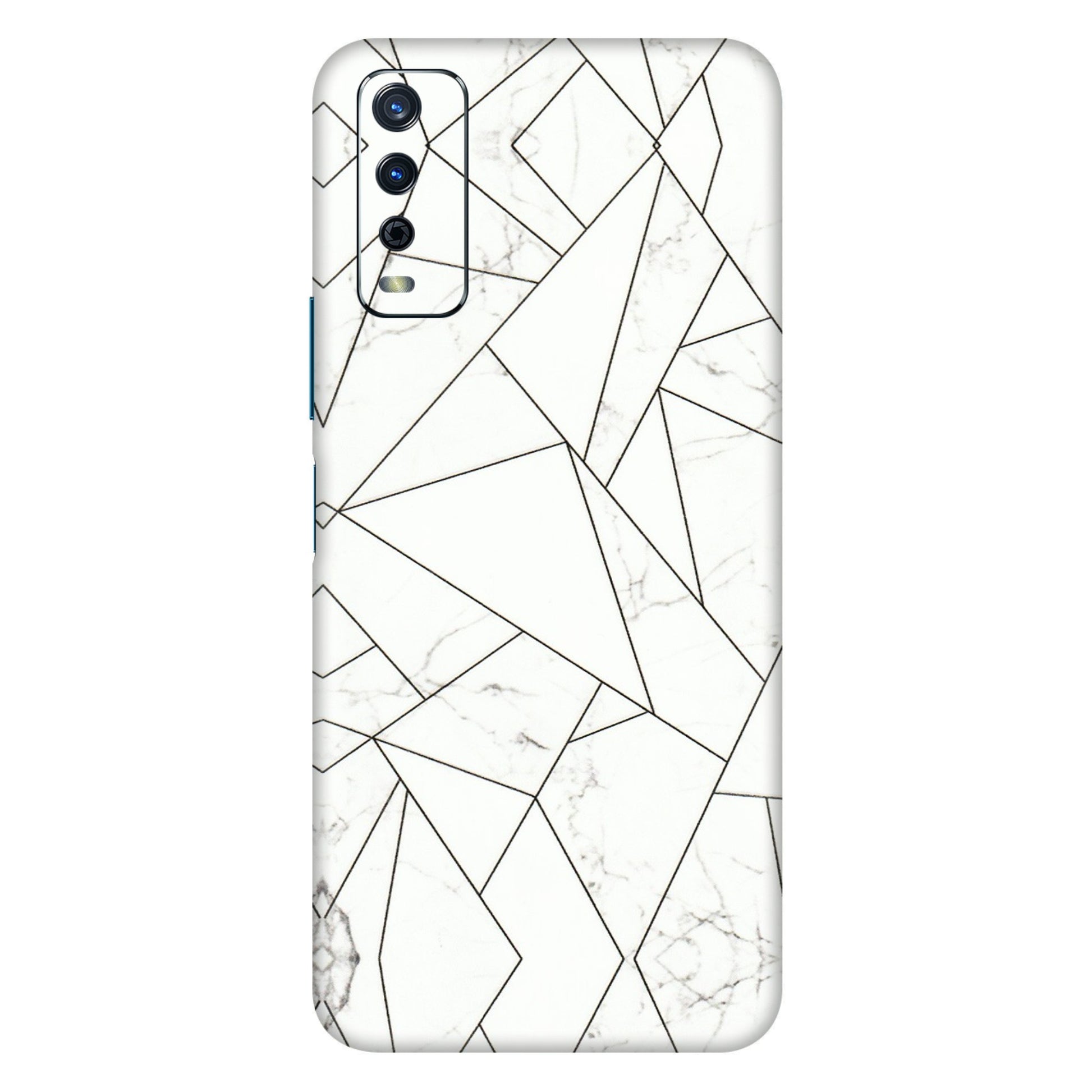 VIVO Y Series Phone Skins (All Models) - Luxury White Marble Effect - 3D Embossed Finish (L-168) Vivo Y12s