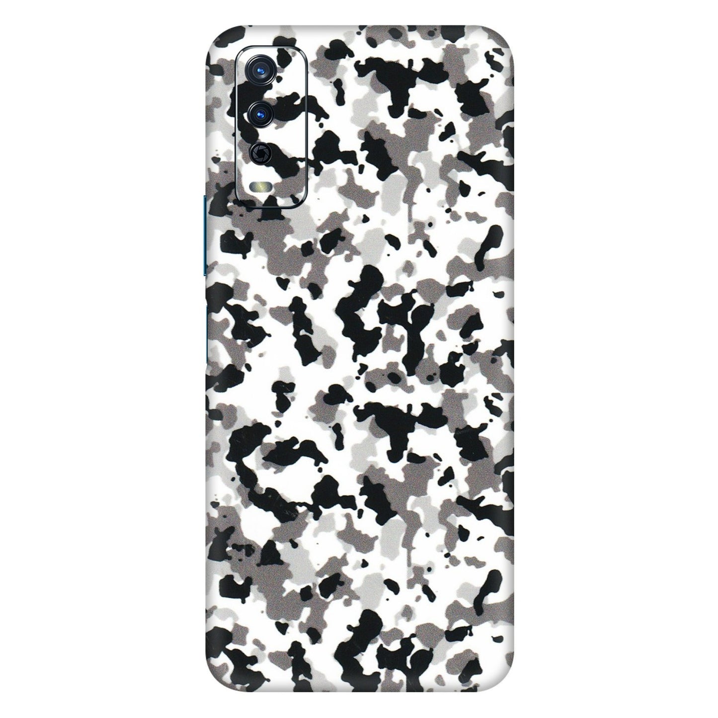 VIVO Y Series Phone Skins (All Models) - White Black Camouflage - 3D Embossed Finish (L-18) Vivo Y12s