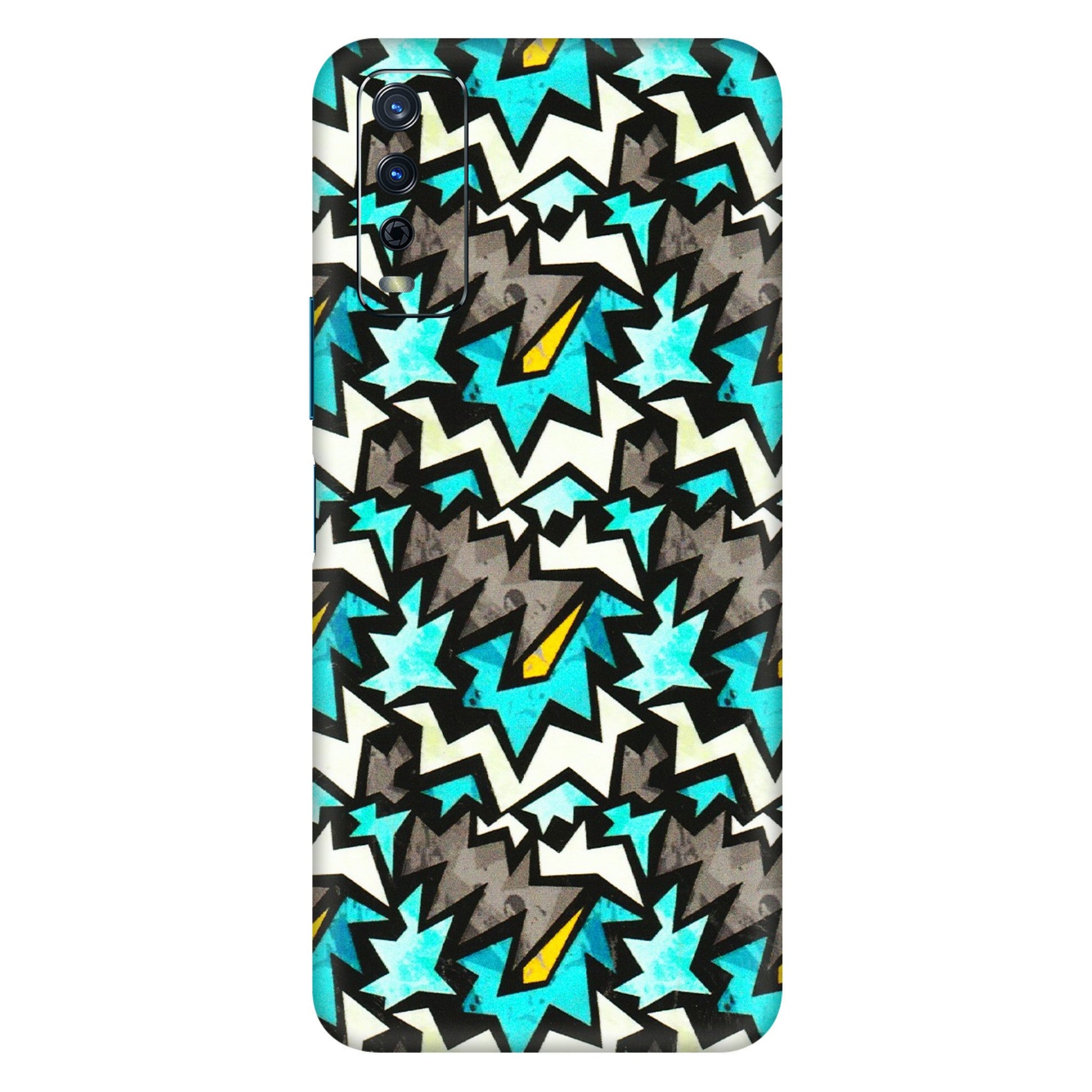 VIVO Y Series Phone Skins (All Models) - Funky Zig Zag - 3D Embossed Finish (L-223) Vivo Y12s