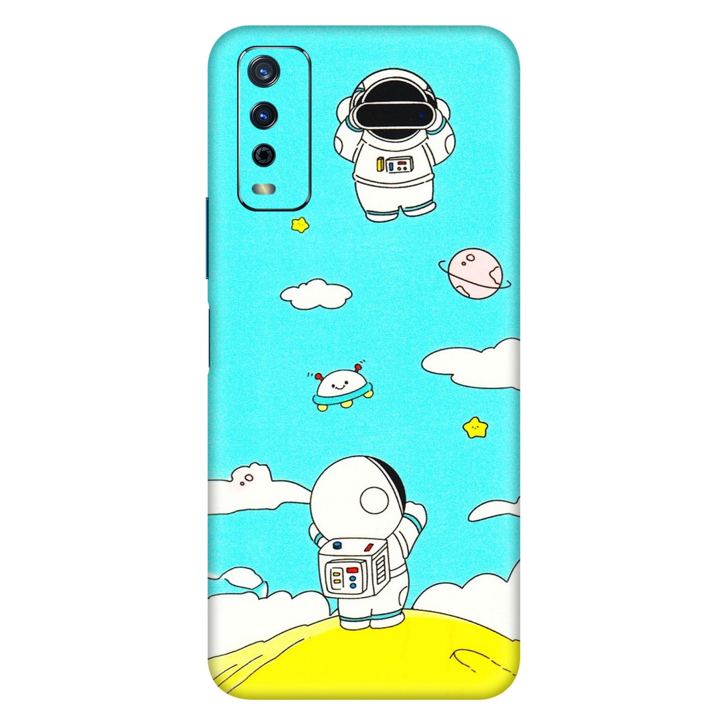 VIVO Y Series Phone Skins (All Models) - Blue Skies Astro Float - 3D Embossed Finish (L-230) Vivo Y12s