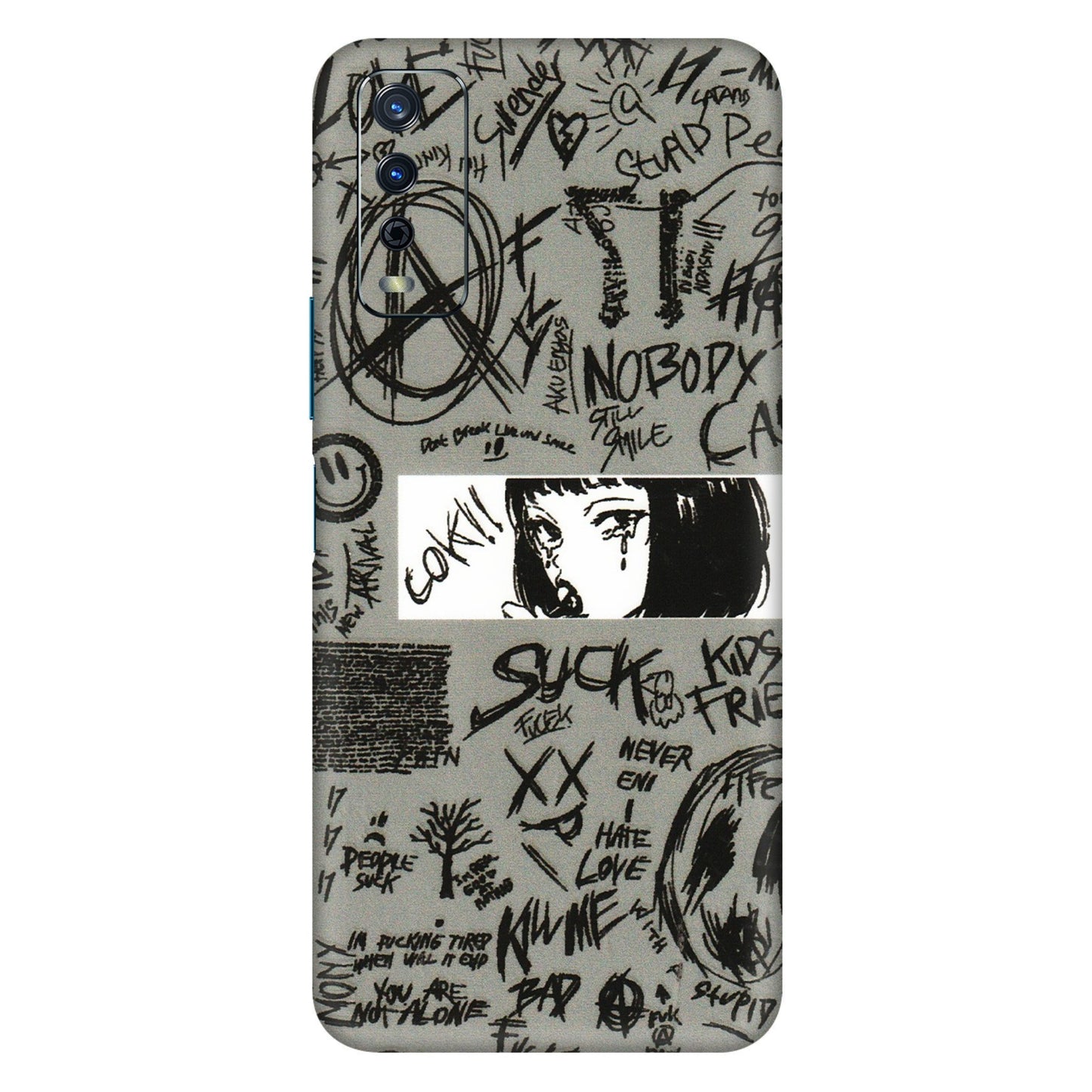 VIVO Y Series Phone Skins (All Models) - Never Have Love Anime - 3D Embossed Finish (L-260) Vivo Y12s