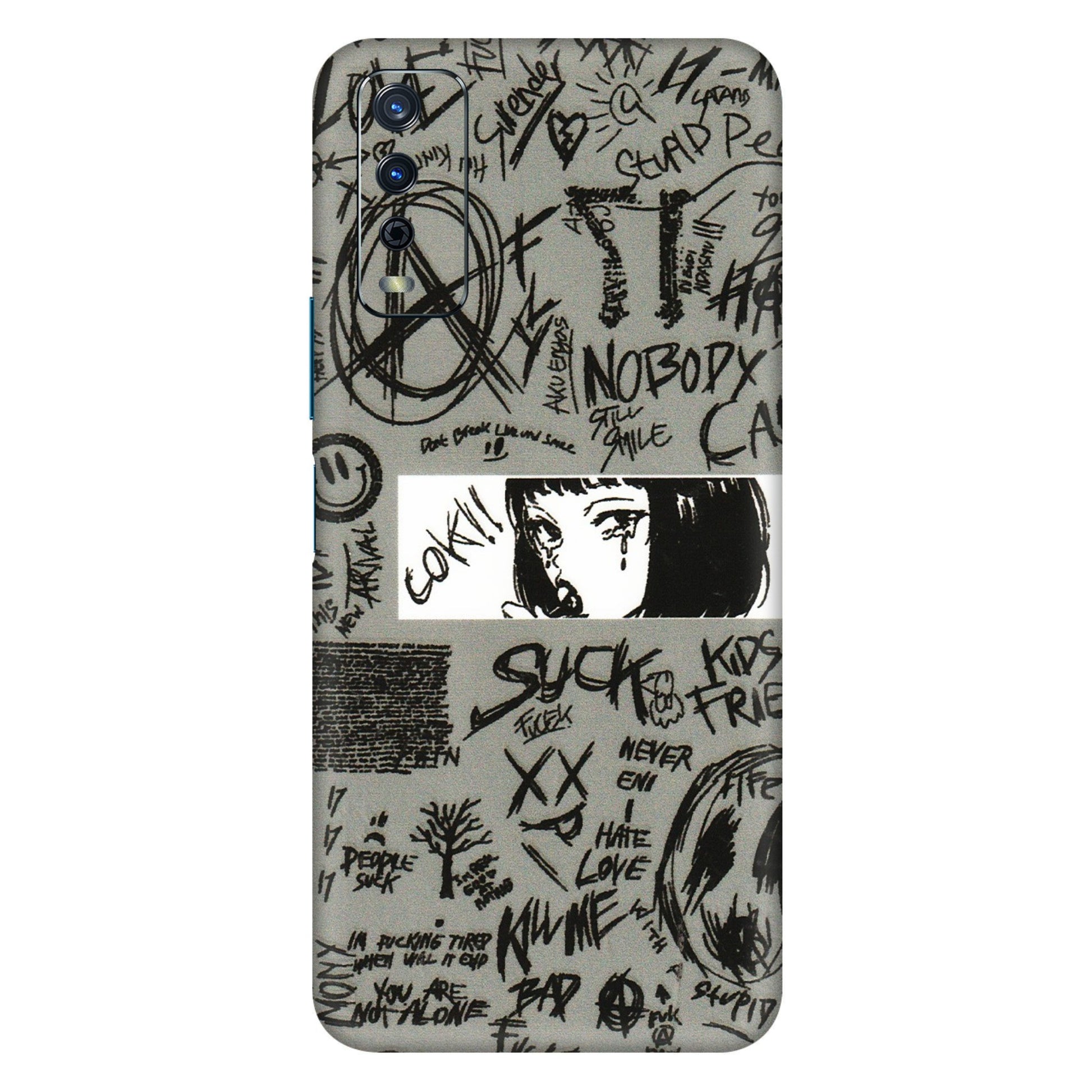 VIVO Y Series Phone Skins (All Models) - Never Have Love Anime - 3D Embossed Finish (L-260) Vivo Y12s