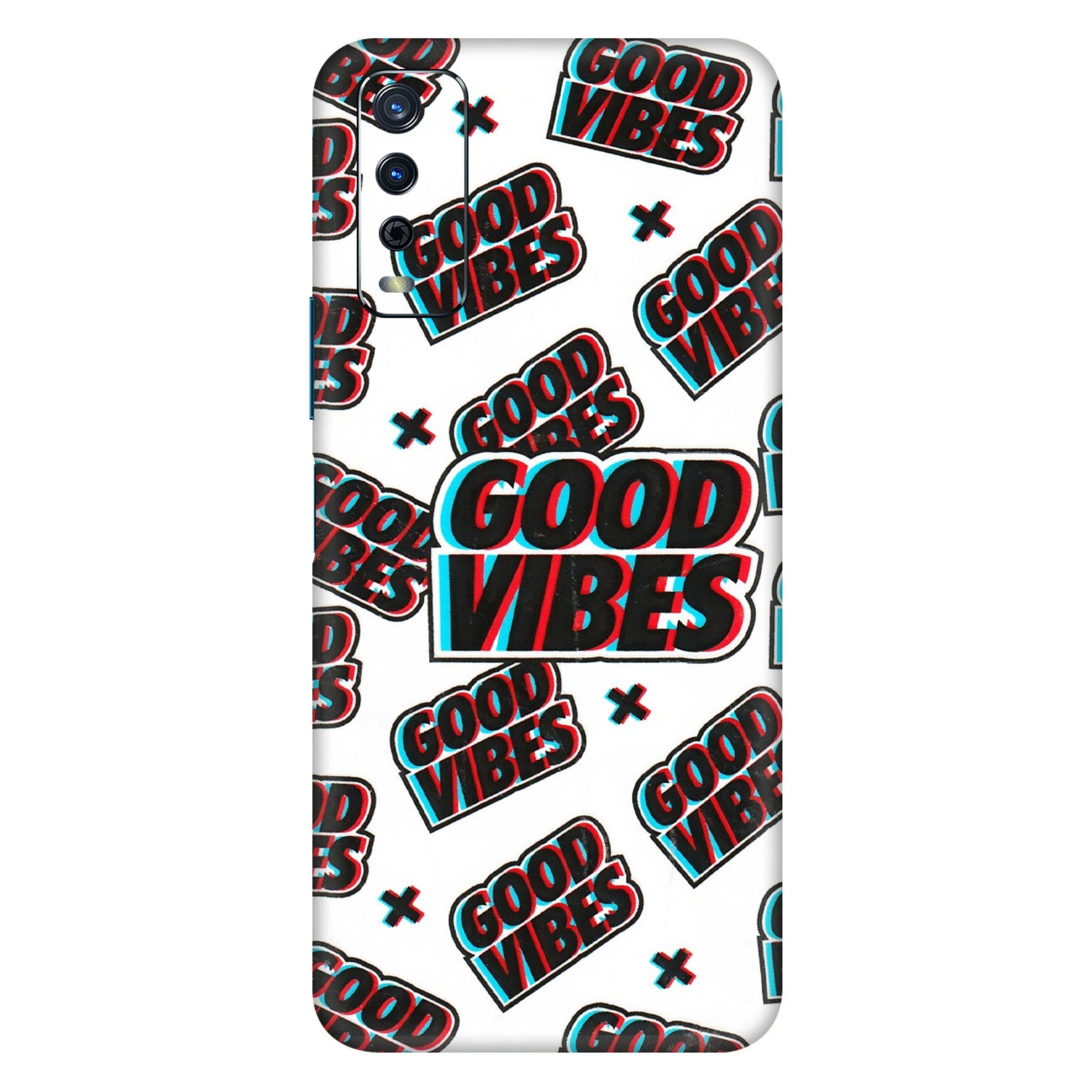 VIVO Y Series Phone Skins (All Models) - Good Vibes - 3D Embossed Finish (L-282) Vivo Y12s