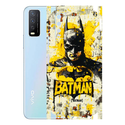 VIVO Y Series Phone Skins (All Models) - Batman Yellow BT - 3D Embossed Finish (L-304) Vivo Y12s