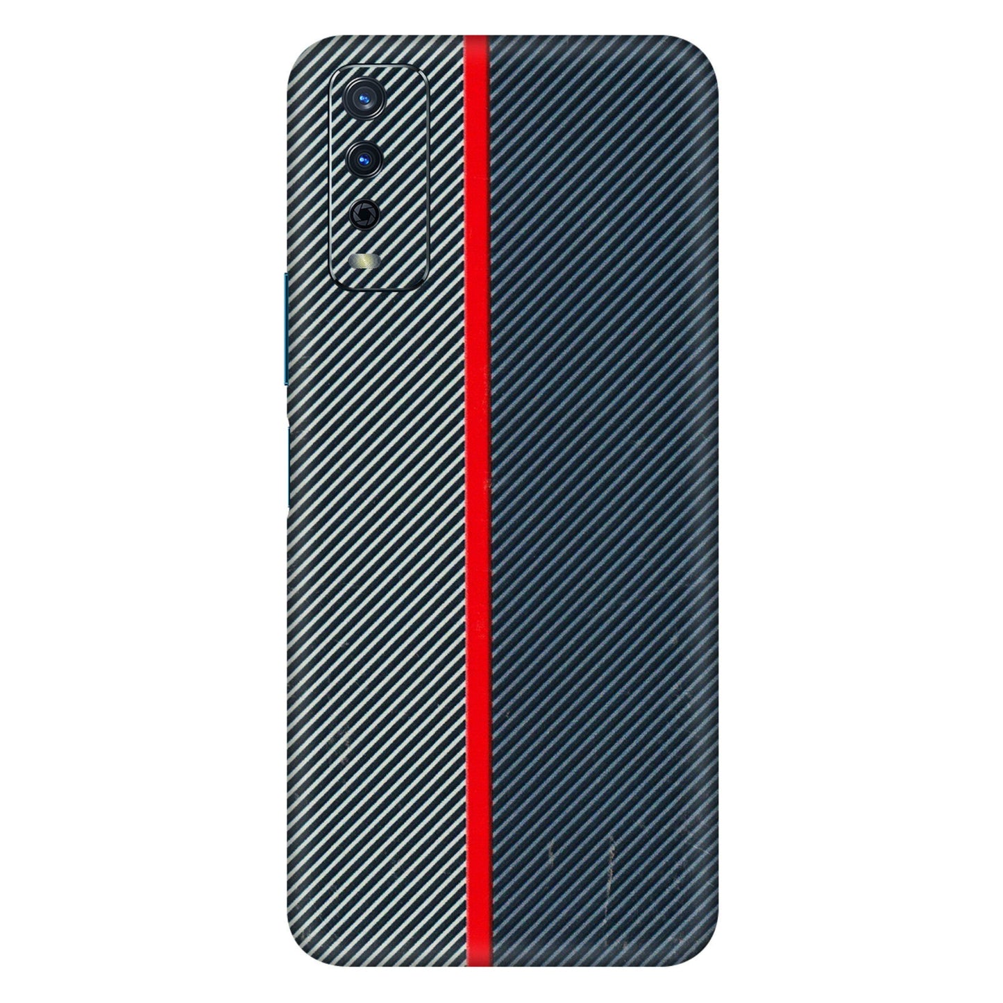 VIVO Y Series Phone Skins (All Models) - Blue Sober Lines - 3D Embossed Finish (L-305) Vivo Y12s