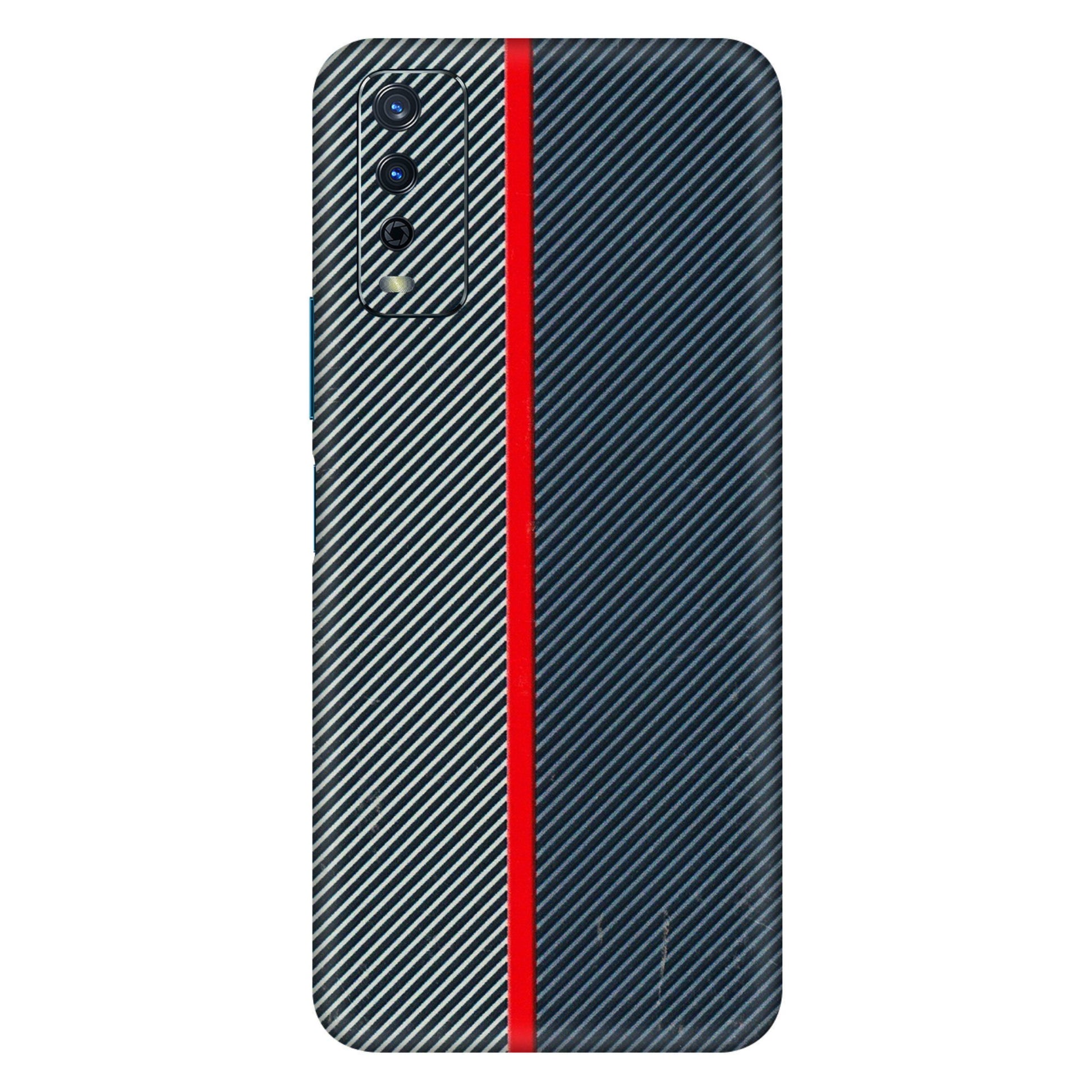 VIVO Y Series Phone Skins (All Models) - Blue Sober Lines - 3D Embossed Finish (L-305) Vivo Y12s