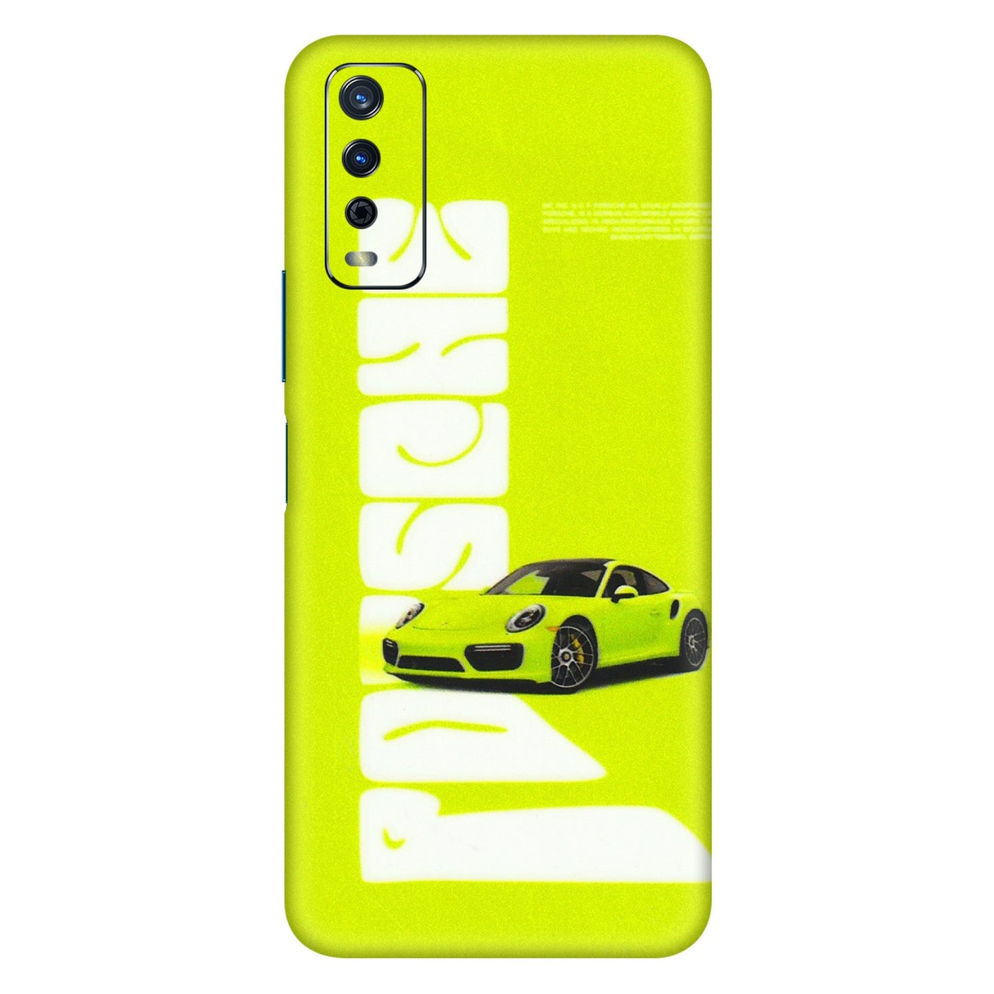 VIVO Y Series Phone Skins (All Models) - Lime Green Porche - 3D Embossed Finish (L-30) Vivo Y12s