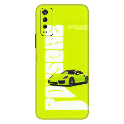 VIVO Y Series Phone Skins (All Models) - Lime Green Porche - 3D Embossed Finish (L-30) Vivo Y12s