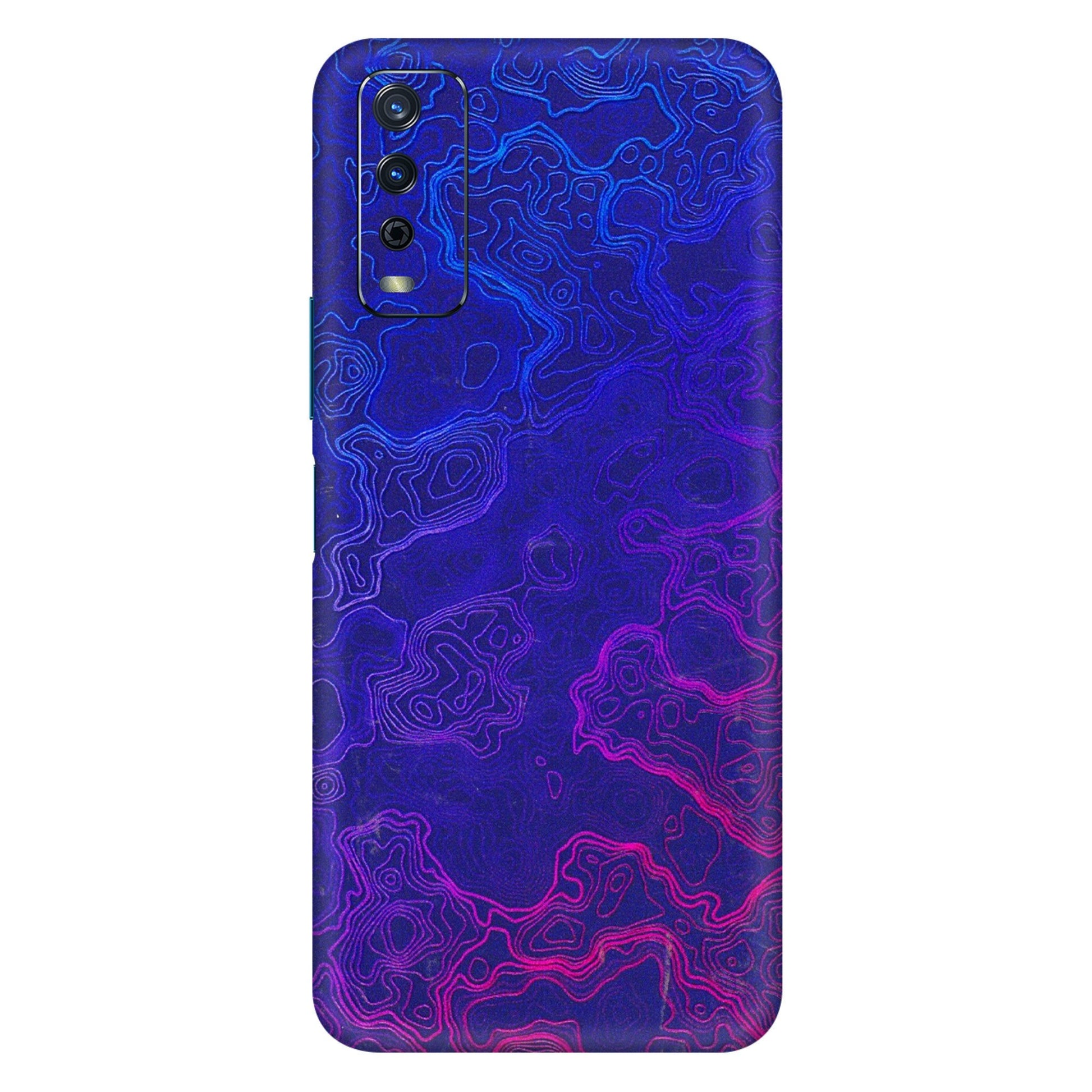 VIVO Y Series Phone Skins (All Models) - Purple Ripples Swirl - 3D Embossed Finish (L-314) Vivo Y12s
