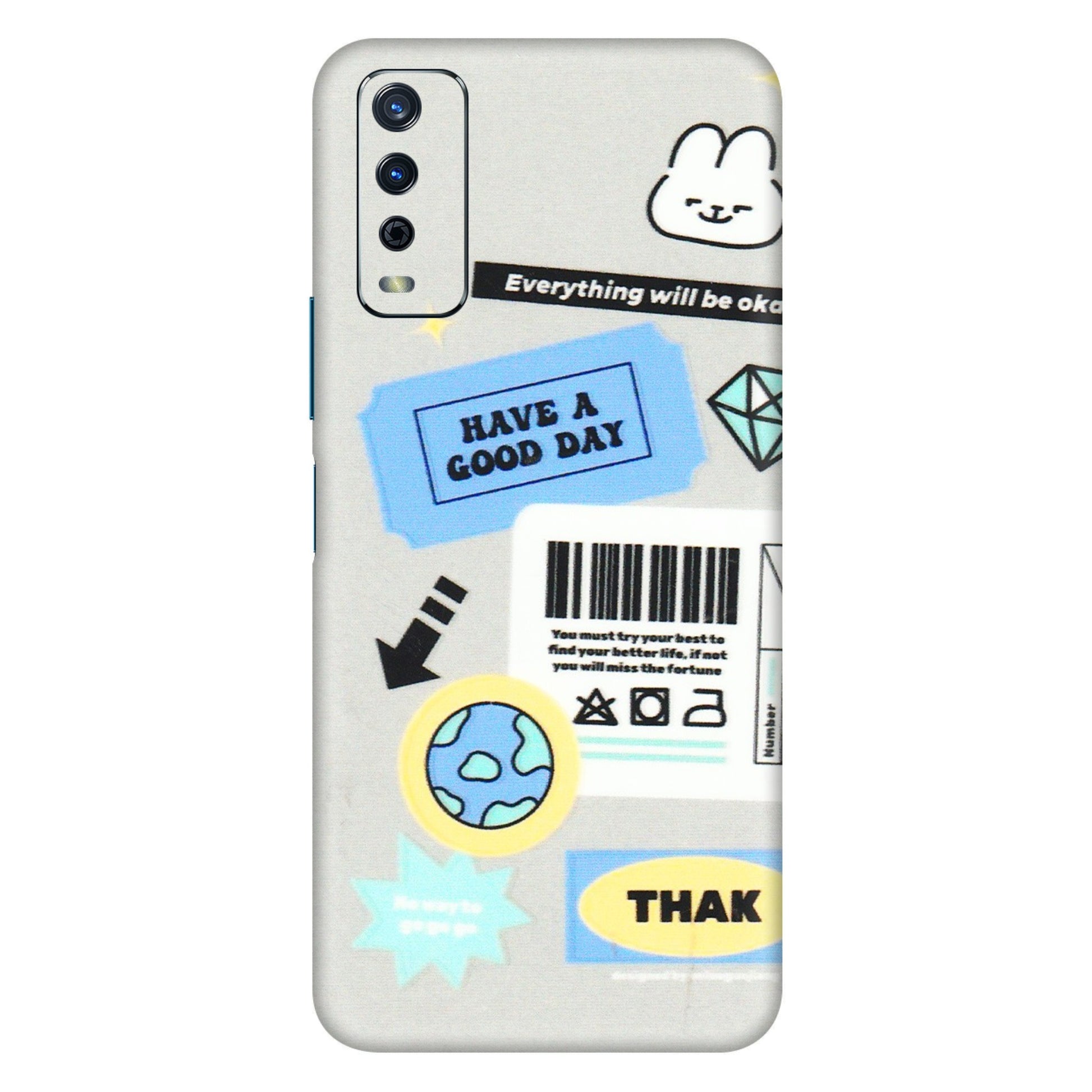 VIVO Y Series Phone Skins (All Models) - Will Be Okay Design - 3D Embossed Finish (L-316) Vivo Y12s