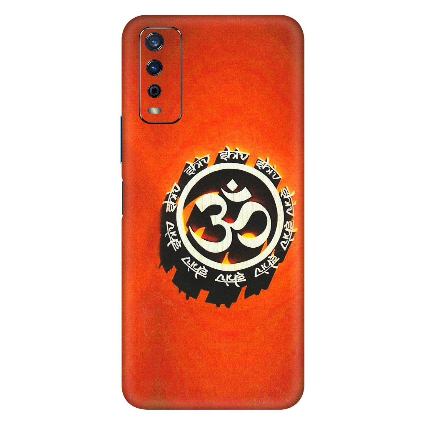 VIVO Y Series Phone Skins (All Models) - Aum Shiv Orange - 3D Embossed Finish (L-32) Vivo Y12s