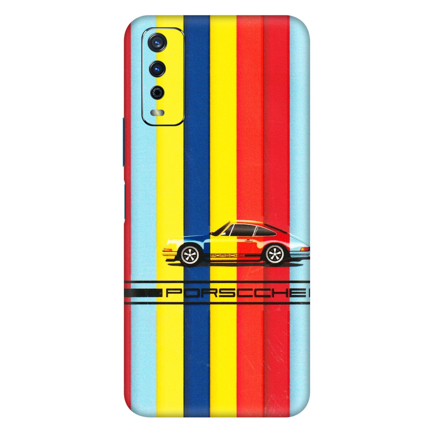 VIVO Y Series Phone Skins (All Models) - Multicolour Porche - 3D Embossed Finish (L-39) Vivo Y12s