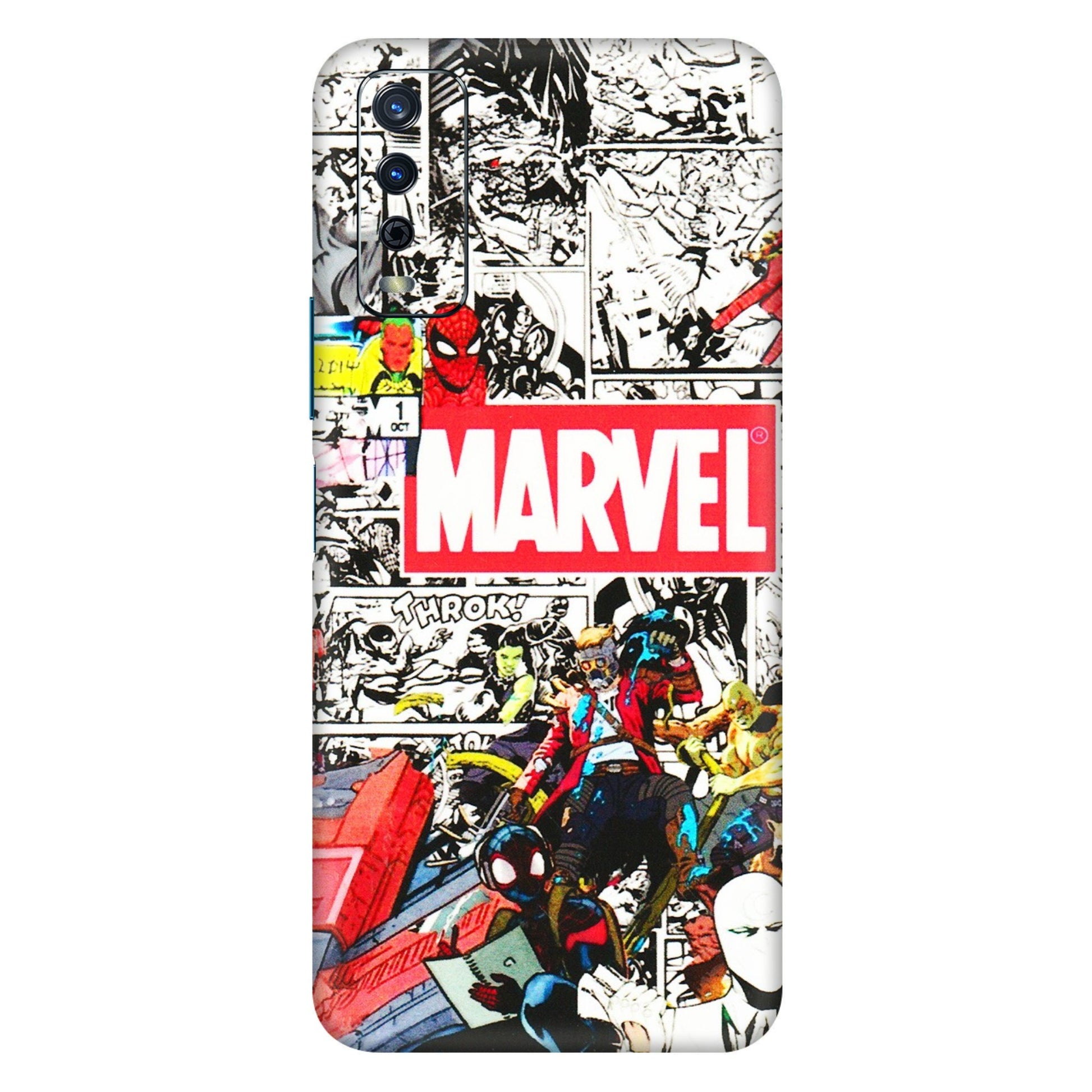 VIVO Y Series Phone Skins (All Models) - Marvel Colorful Comic - 3D Embossed Finish (L-64) Vivo Y12s