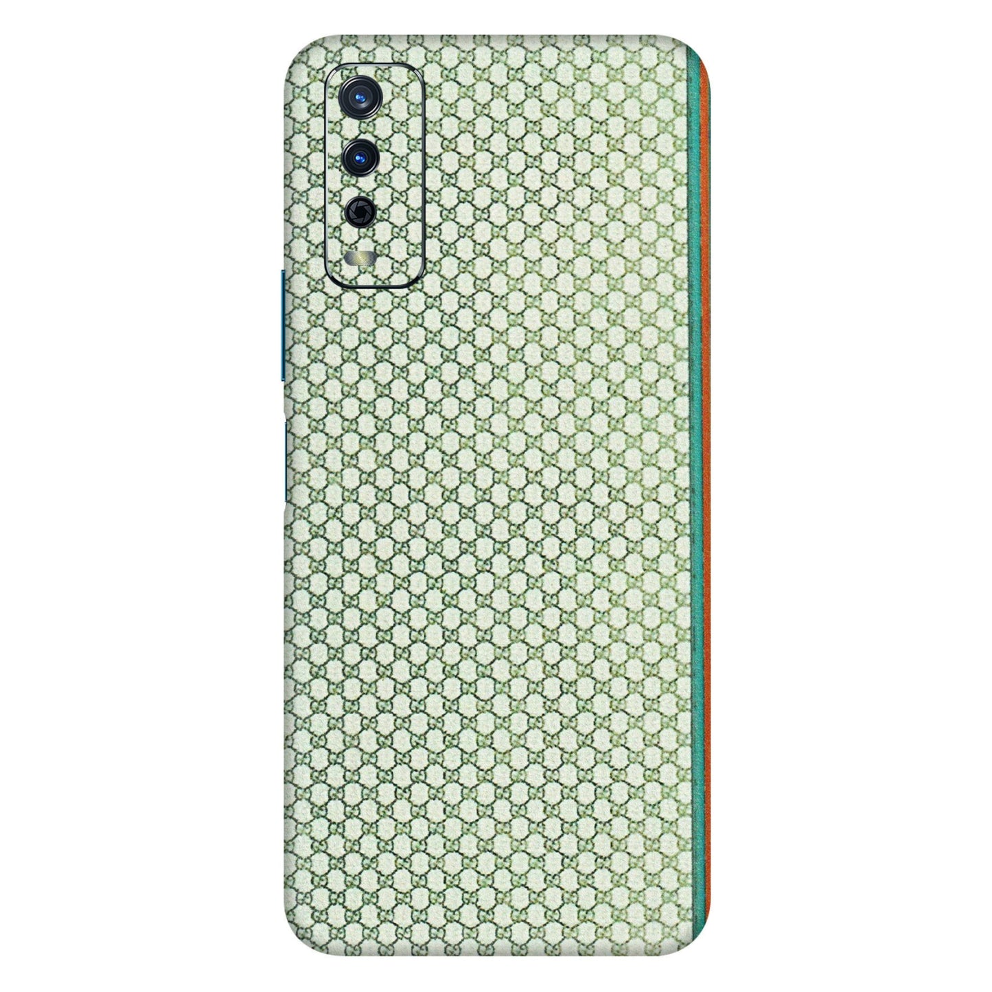 VIVO Y Series Phone Skins (All Models) - Gucci Fabric Pattern - 3D Embossed Finish (L-73) Vivo Y12s