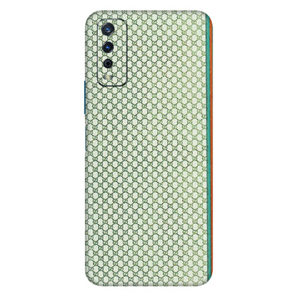 VIVO Y Series Phone Skins (All Models) - Gucci Fabric Pattern - 3D Embossed Finish (L-73) Vivo Y12s