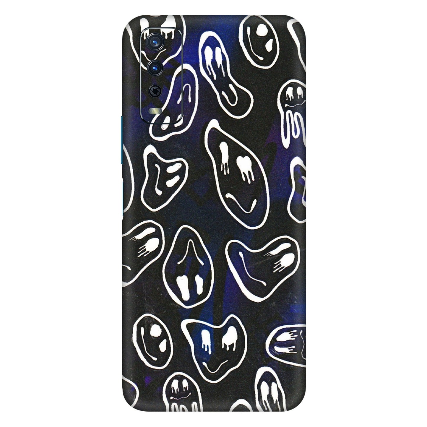 VIVO Y Series Phone Skins (All Models) - Distorted Smileys - 3D Embossed Finish (L-92) Vivo Y12s