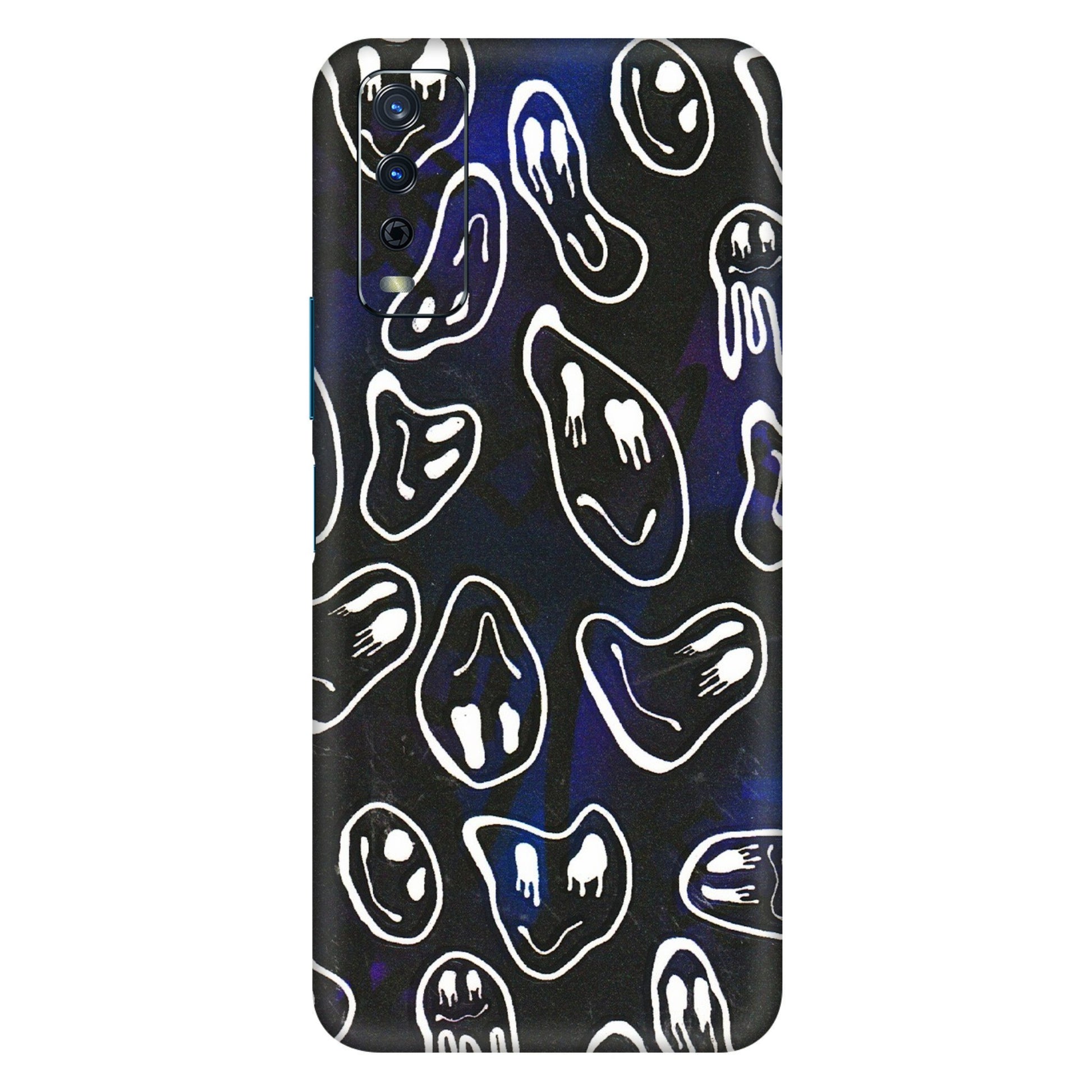 VIVO Y Series Phone Skins (All Models) - Distorted Smileys - 3D Embossed Finish (L-92) Vivo Y12s
