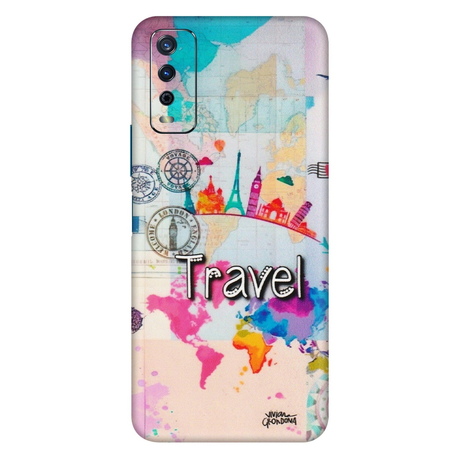 VIVO Y Series Phone Skins (All Models) - Travel The Wonders - Matte Finish (M-108) Vivo Y12s