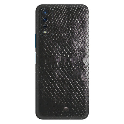 VIVO Y Series Phone Skins (All Models) - Black Snack Leather - Matte Finish (M-147) Vivo Y12s