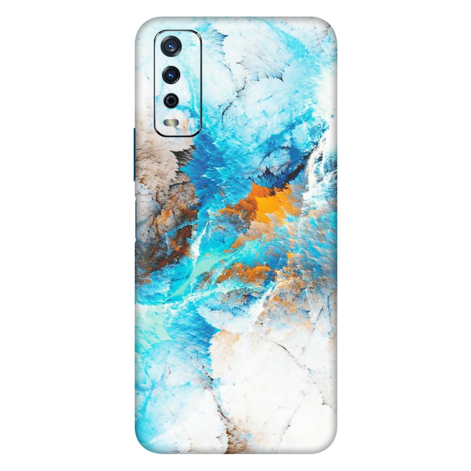 VIVO Y Series Phone Skins (All Models) - Blue Waves Abstract - Matte Finish (M-19) Vivo Y12s