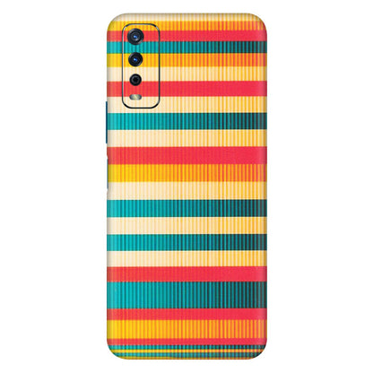 VIVO Y Series Phone Skins (All Models) - Colourful Stripes Soothing Effect - Matte Finish (M-86) Vivo Y12s