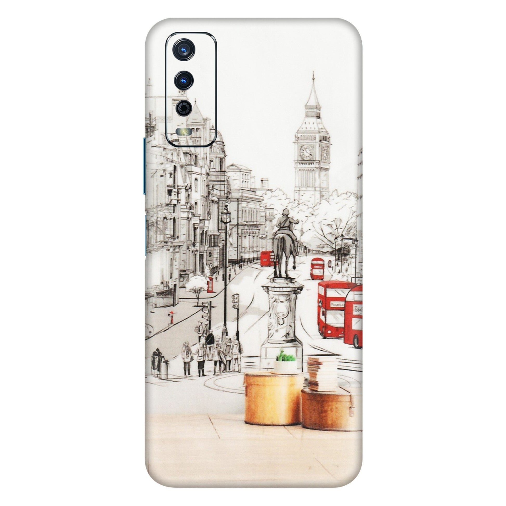 VIVO Y Series Phone Skins (All Models) - London Street - Transparent Finish (T-02) Vivo Y12s