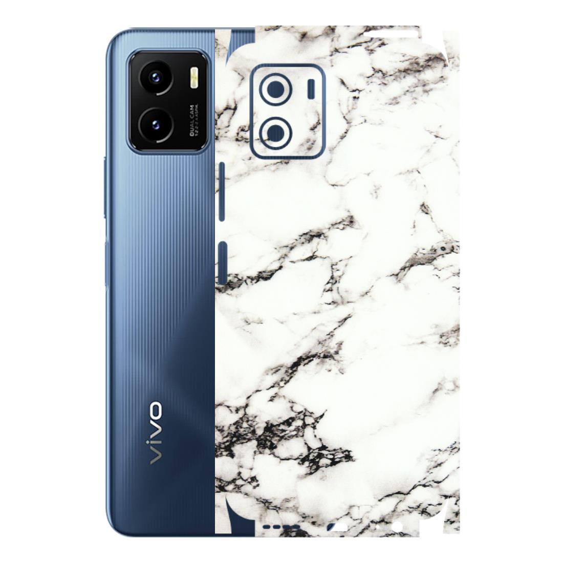 VIVO Y Series Phone Skins (All Models) - Black and White Marble Texture - 3D Embossed Finish (L-124) Vivo Y15C