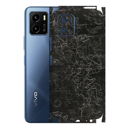 VIVO Y Series Phone Skins (All Models) - Black map Texture - 3D Embossed Finish (L-201) Vivo Y15C
