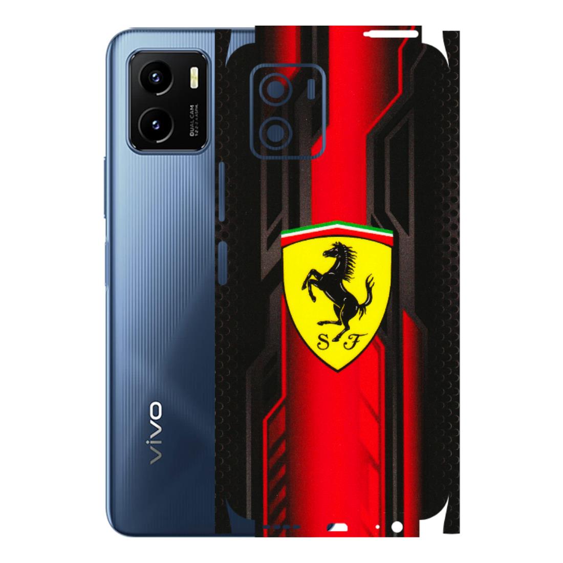 VIVO Y Series Phone Skins (All Models) - Black Ferrari Logo - 3D Embossed Finish (L-253) Vivo Y15C