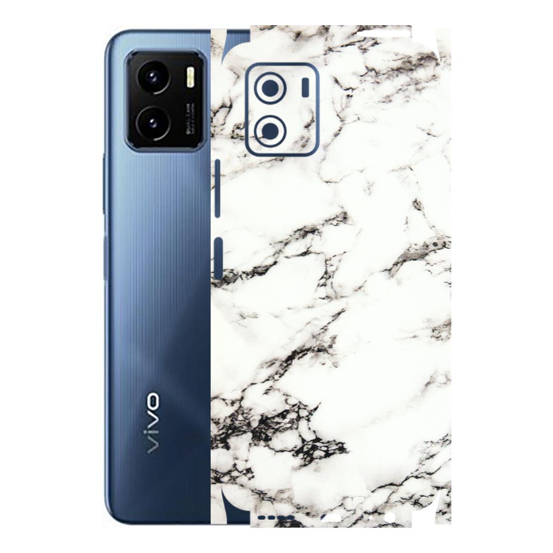 VIVO Y Series Phone Skins (All Models) - Black and White Marble Texture - 3D Embossed Finish (L-124) Vivo Y15S
