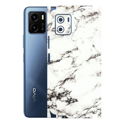 VIVO Y Series Phone Skins (All Models) - Black and White Marble Texture - 3D Embossed Finish (L-124) Vivo Y15S