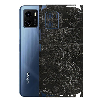 VIVO Y Series Phone Skins (All Models) - Black map Texture - 3D Embossed Finish (L-201) Vivo Y15S