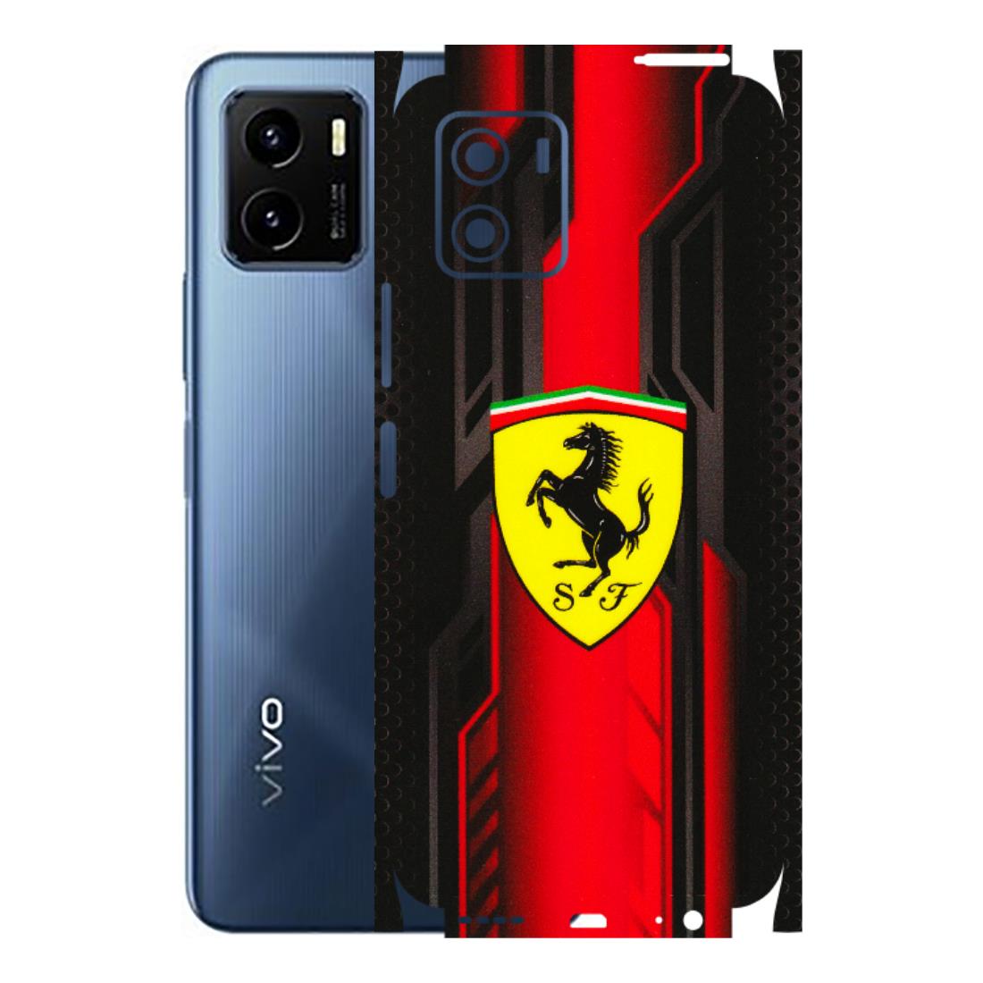 VIVO Y Series Phone Skins (All Models) - Black Ferrari Logo - 3D Embossed Finish (L-253) Vivo Y15S