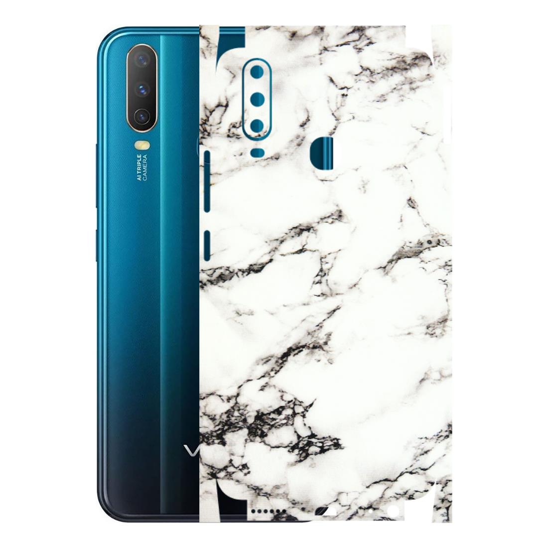 VIVO Y Series Phone Skins (All Models) - Black and White Marble Texture - 3D Embossed Finish (L-124) Vivo Y15 2019