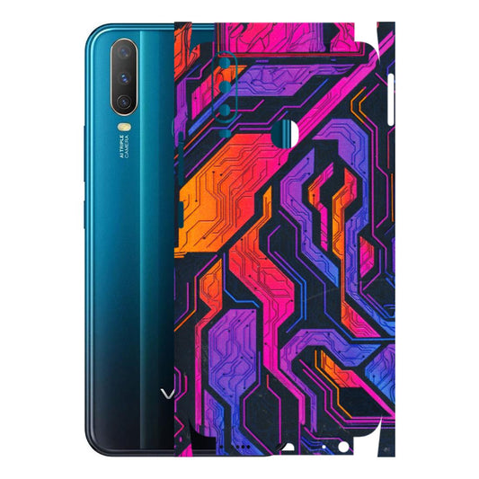 VIVO Y Series Phone Skins (All Models) - Tech Circuits Futuristic - 3D Embossed Finish (L-07) Vivo Y15