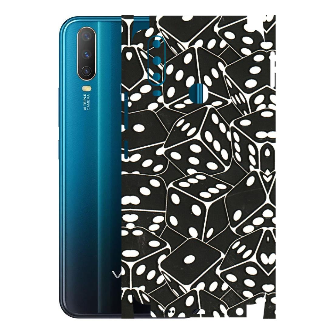 VIVO Y Series Phone Skins (All Models) - Big Black Dices - 3D Embossed Finish (L-106) Vivo Y15