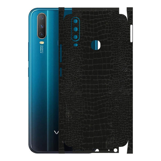 VIVO Y Series Phone Skins (All Models) - Snake Leather Black - 3D Embossed Finish (L-107) Vivo Y15