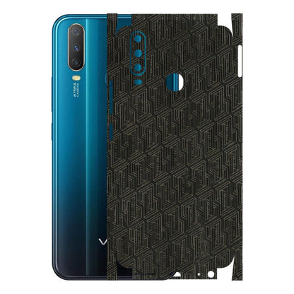 VIVO Y Series Phone Skins (All Models) - Black Abstract Pattern - 3D Embossed Finish (L-117) Vivo Y15