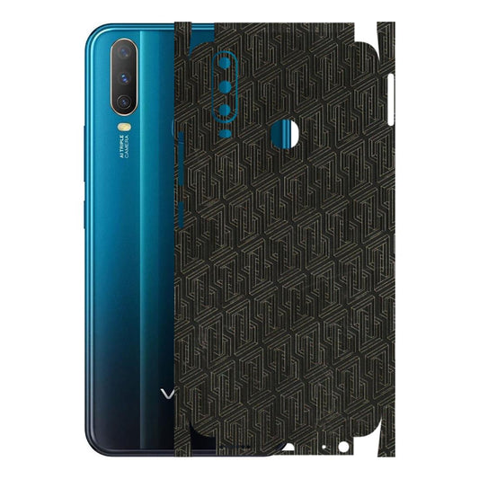 VIVO Y Series Phone Skins (All Models) - Black Abstract Pattern - 3D Embossed Finish (L-117) Vivo Y15