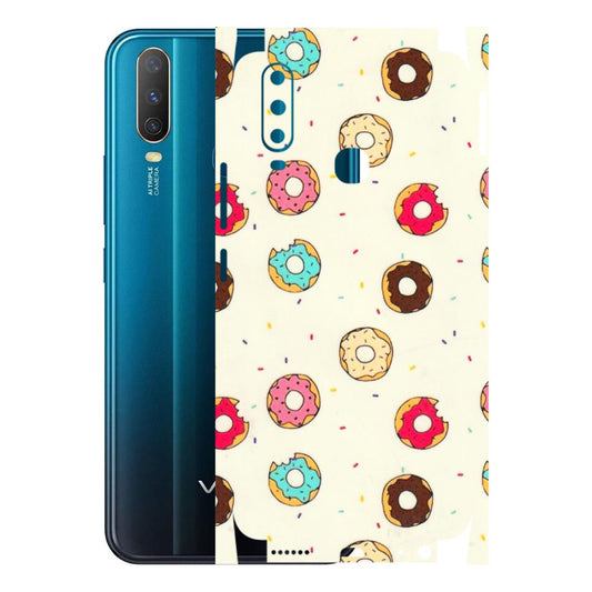 VIVO Y Series Phone Skins (All Models) - Mini Donuts Doodle Art - 3D Embossed Finish (L-122) Vivo Y15
