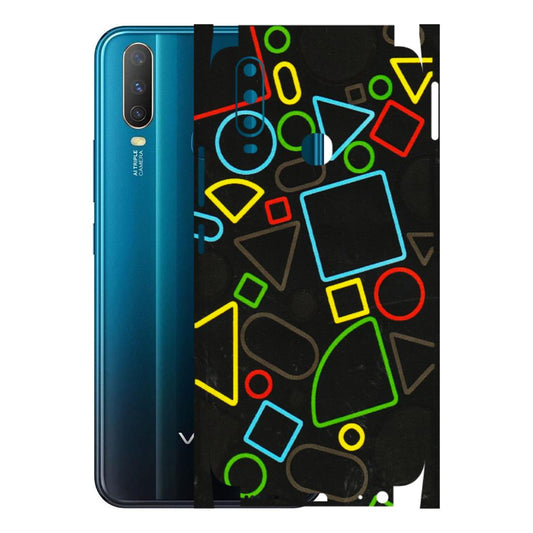 VIVO Y Series Phone Skins (All Models) - Black Shapes - 3D Embossed Finish (L-131) Vivo Y15