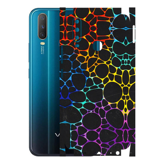 VIVO Y Series Phone Skins (All Models) - Abstract Art MultiColour - 3D Embossed Finish (L-133) Vivo Y15