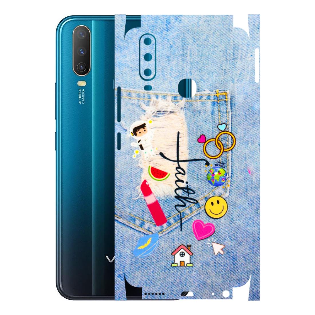 VIVO Y Series Phone Skins (All Models) - Denim Jeans Pocket - 3D Embossed Finish (L-134) Vivo Y15