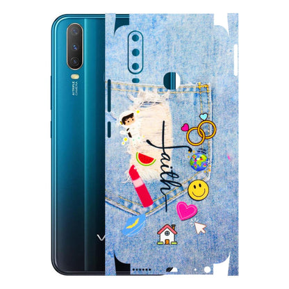 VIVO Y Series Phone Skins (All Models) - Denim Jeans Pocket - 3D Embossed Finish (L-134) Vivo Y15