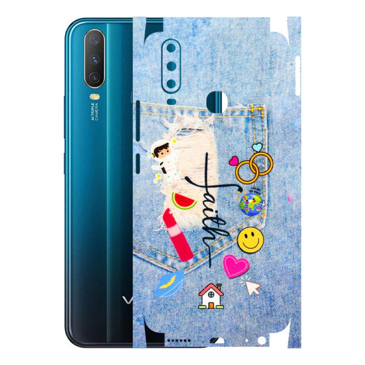 VIVO Y Series Phone Skins (All Models) - Denim Jeans Pocket - 3D Embossed Finish (L-134) Vivo Y15