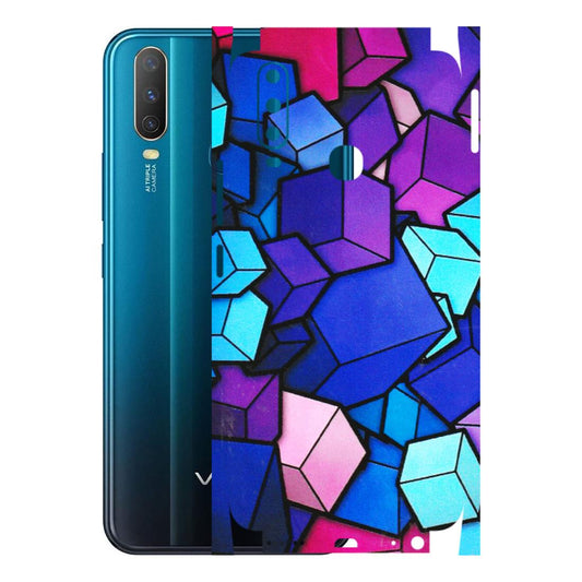 VIVO Y Series Phone Skins (All Models) - Cube Doodle - 3D Embossed Finish (L-141) Vivo Y15