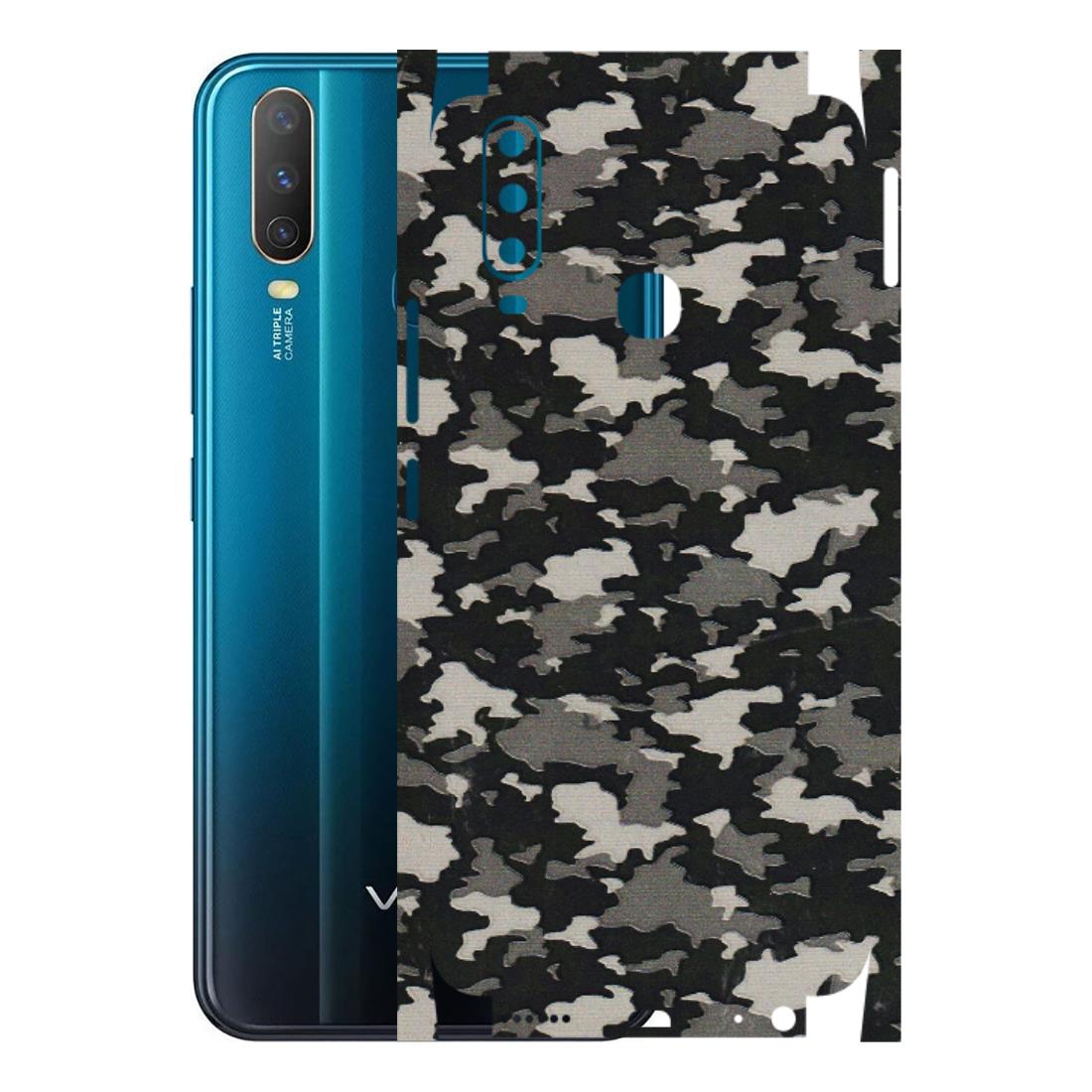 VIVO Y Series Phone Skins (All Models) - Black/Grey Camoflaunge - 3D Embossed Finish (L-142) Vivo Y15