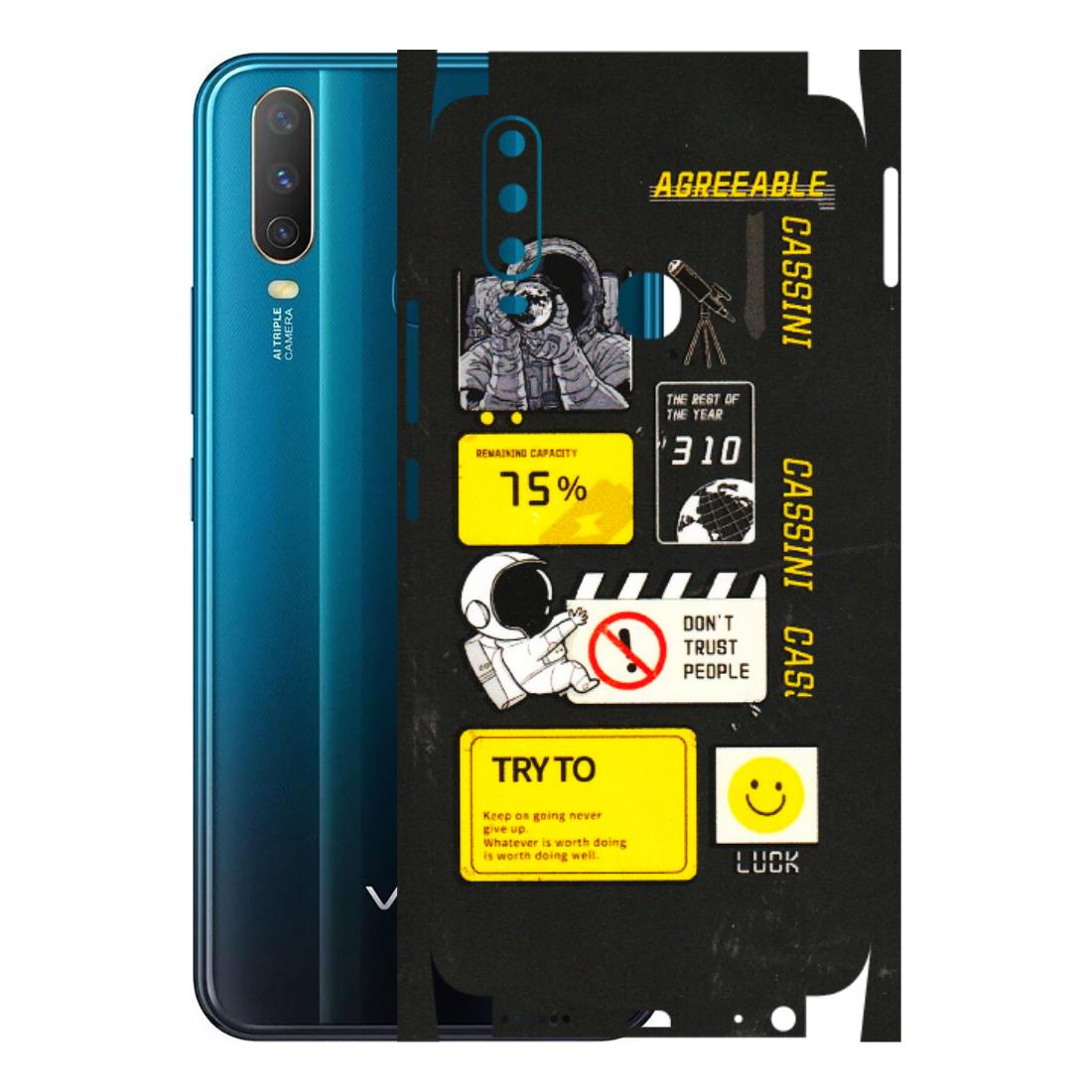 VIVO Y Series Phone Skins (All Models) - Black Cassini - 3D Embossed Finish (L-161) Vivo Y15